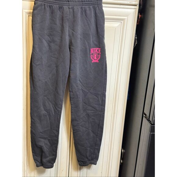 Nike Kids Girls Elastic Waist Oregon Trend Fleece Pull-on Jogger Black Medium - Picture 1 of 6
